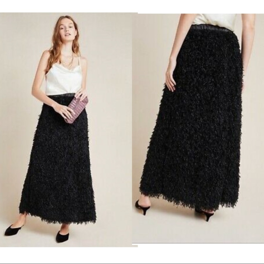 Anthropologie feathered skirt by Saturday Sunday